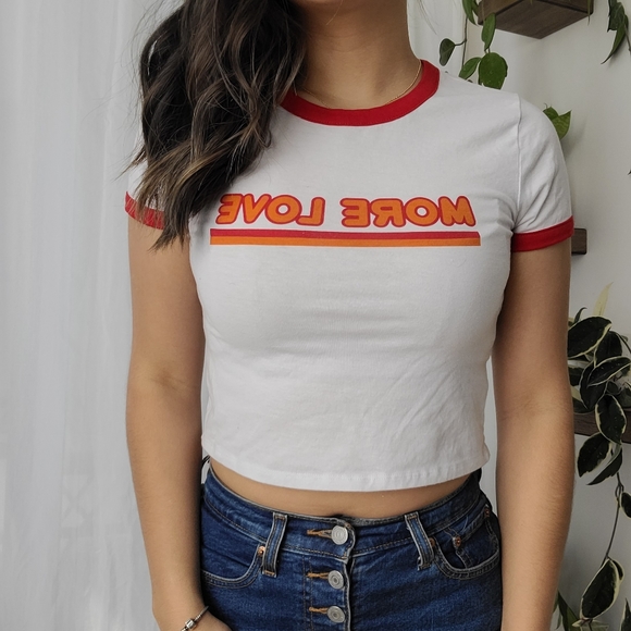 More Love Forever 21 graphic t-shirt crop … - Picture 2 of 8